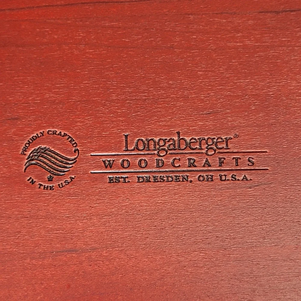Longaberger Sweetheart True Love Basket 2008 Red‎ Heart Lid Protector Primitive